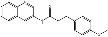 3-(4-methoxyphenyl)-N-quinolin-3-ylpropanamide Struktur