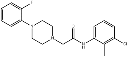 N-(3-chloro-2-methylphenyl)-2-[4-(2-fluorophenyl)piperazin-1-yl]acetamide Struktur