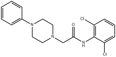 N-(2,6-dichlorophenyl)-2-(4-phenylpiperazin-1-yl)acetamide Struktur