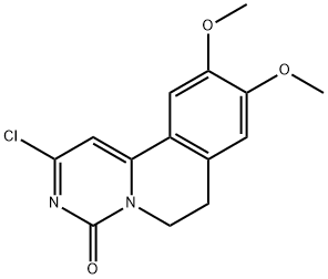 2-chloro-9,10-dimethoxy-6,7-dihydropyrimido[6,1-a]isoquinolin-4-one Struktur