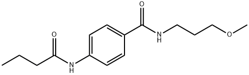 4-(butanoylamino)-N-(3-methoxypropyl)benzamide Struktur