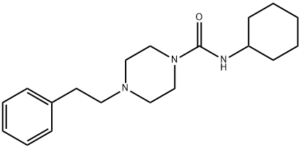 N-cyclohexyl-4-(2-phenylethyl)piperazine-1-carboxamide Struktur