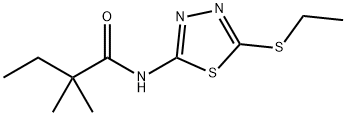 N-(5-ethylsulfanyl-1,3,4-thiadiazol-2-yl)-2,2-dimethylbutanamide Struktur