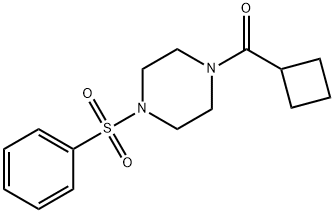 [4-(benzenesulfonyl)piperazin-1-yl]-cyclobutylmethanone Struktur