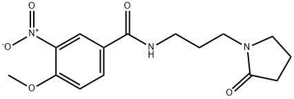 4-methoxy-3-nitro-N-[3-(2-oxopyrrolidin-1-yl)propyl]benzamide Struktur