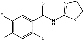 2-chloro-N-(4,5-dihydro-1,3-thiazol-2-yl)-4,5-difluorobenzamide Struktur