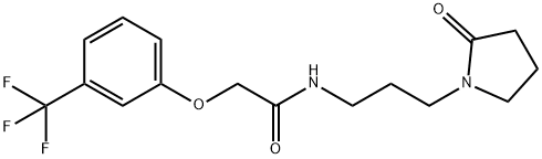 N-[3-(2-oxopyrrolidin-1-yl)propyl]-2-[3-(trifluoromethyl)phenoxy]acetamide Struktur