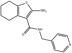 2-amino-N-(pyridin-4-ylmethyl)-4,5,6,7-tetrahydro-1-benzothiophene-3-carboxamide Struktur