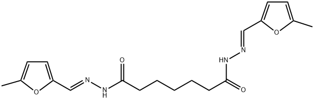 N,N'-bis[(E)-(5-methylfuran-2-yl)methylideneamino]heptanediamide Struktur