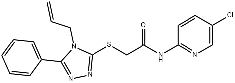 N-(5-chloropyridin-2-yl)-2-[(5-phenyl-4-prop-2-enyl-1,2,4-triazol-3-yl)sulfanyl]acetamide Struktur