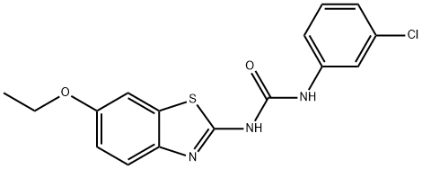 1-(3-chlorophenyl)-3-(6-ethoxy-1,3-benzothiazol-2-yl)urea Struktur