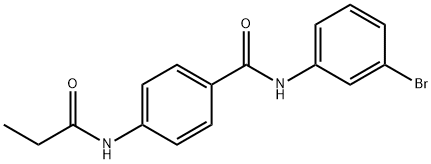 N-(3-bromophenyl)-4-(propanoylamino)benzamide Struktur