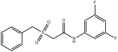 2-benzylsulfonyl-N-(3,5-difluorophenyl)acetamide Struktur