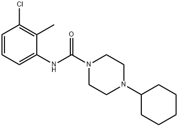 N-(3-chloro-2-methylphenyl)-4-cyclohexylpiperazine-1-carboxamide Struktur