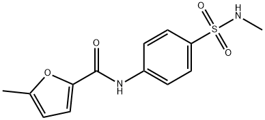 5-methyl-N-[4-(methylsulfamoyl)phenyl]furan-2-carboxamide Struktur