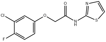 2-(3-chloro-4-fluorophenoxy)-N-(1,3-thiazol-2-yl)acetamide Struktur