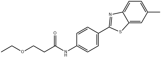 3-ethoxy-N-[4-(6-methyl-1,3-benzothiazol-2-yl)phenyl]propanamide Struktur