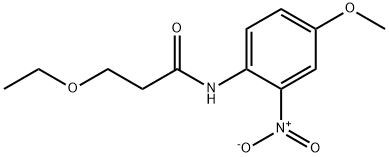 3-ethoxy-N-(4-methoxy-2-nitrophenyl)propanamide Struktur