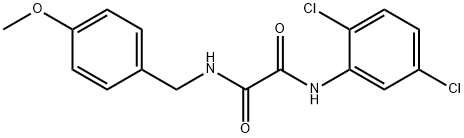 N'-(2,5-dichlorophenyl)-N-[(4-methoxyphenyl)methyl]oxamide Struktur