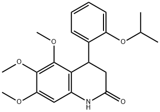 5,6,7-trimethoxy-4-(2-propan-2-yloxyphenyl)-3,4-dihydro-1H-quinolin-2-one Struktur