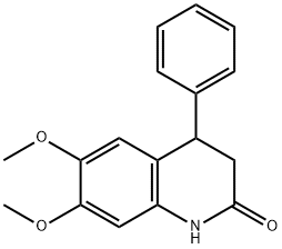 6,7-dimethoxy-4-phenyl-3,4-dihydro-1H-quinolin-2-one Struktur