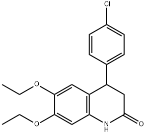 4-(4-chlorophenyl)-6,7-diethoxy-3,4-dihydro-1H-quinolin-2-one Struktur