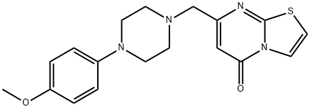 7-[[4-(4-methoxyphenyl)piperazin-1-yl]methyl]-[1,3]thiazolo[3,2-a]pyrimidin-5-one Struktur