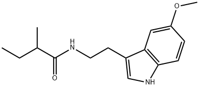 N-[2-(5-methoxy-1H-indol-3-yl)ethyl]-2-methylbutanamide Struktur