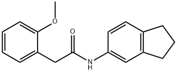 N-(2,3-dihydro-1H-inden-5-yl)-2-(2-methoxyphenyl)acetamide Struktur