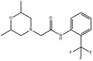 2-(2,6-dimethylmorpholin-4-yl)-N-[2-(trifluoromethyl)phenyl]acetamide Struktur