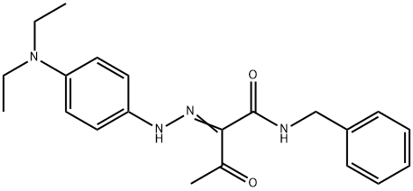 (2E)-N-benzyl-2-[[4-(diethylamino)phenyl]hydrazinylidene]-3-oxobutanamide Struktur