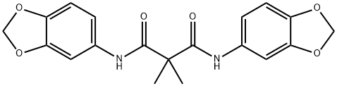 N,N'-bis(1,3-benzodioxol-5-yl)-2,2-dimethylpropanediamide Struktur