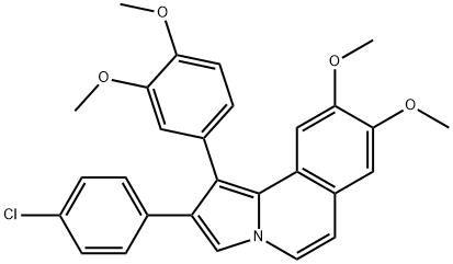 2-(4-chlorophenyl)-1-(3,4-dimethoxyphenyl)-8,9-dimethoxypyrrolo[2,1-a]isoquinoline Struktur