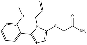 2-[[5-(2-methoxyphenyl)-4-prop-2-enyl-1,2,4-triazol-3-yl]sulfanyl]acetamide Struktur