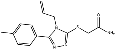 2-[[5-(4-methylphenyl)-4-prop-2-enyl-1,2,4-triazol-3-yl]sulfanyl]acetamide Struktur