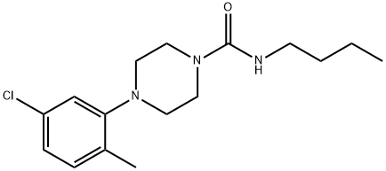 N-butyl-4-(5-chloro-2-methylphenyl)piperazine-1-carboxamide Struktur