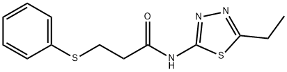 N-(5-ethyl-1,3,4-thiadiazol-2-yl)-3-phenylsulfanylpropanamide Struktur