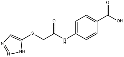 4-[[2-(2H-triazol-4-ylsulfanyl)acetyl]amino]benzoic acid Struktur