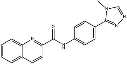 N-[4-(4-methyl-1,2,4-triazol-3-yl)phenyl]quinoline-2-carboxamide Struktur