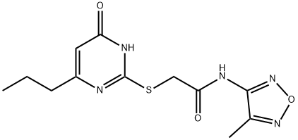 N-(4-methyl-1,2,5-oxadiazol-3-yl)-2-[(4-oxo-6-propyl-1H-pyrimidin-2-yl)sulfanyl]acetamide Struktur