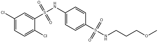 2,5-dichloro-N-[4-(3-methoxypropylsulfamoyl)phenyl]benzenesulfonamide Struktur