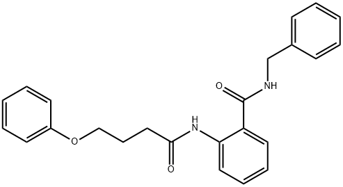 N-benzyl-2-(4-phenoxybutanoylamino)benzamide Struktur