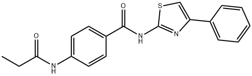 N-(4-phenyl-1,3-thiazol-2-yl)-4-(propanoylamino)benzamide Struktur