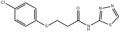 3-(4-chlorophenyl)sulfanyl-N-(1,3,4-thiadiazol-2-yl)propanamide Struktur