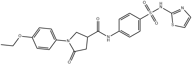 1-(4-ethoxyphenyl)-5-oxo-N-[4-(1,3-thiazol-2-ylsulfamoyl)phenyl]pyrrolidine-3-carboxamide Struktur