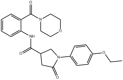 1-(4-ethoxyphenyl)-N-[2-(morpholine-4-carbonyl)phenyl]-5-oxopyrrolidine-3-carboxamide Struktur