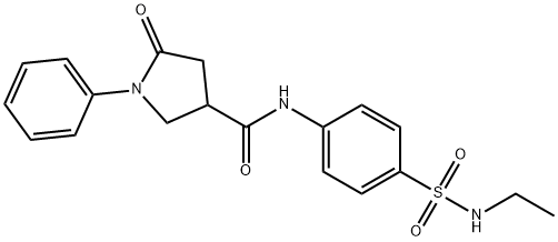 N-[4-(ethylsulfamoyl)phenyl]-5-oxo-1-phenylpyrrolidine-3-carboxamide Struktur