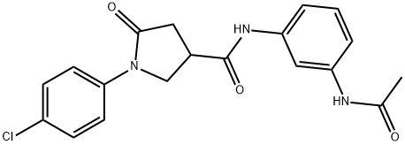 N-(3-acetamidophenyl)-1-(4-chlorophenyl)-5-oxopyrrolidine-3-carboxamide Struktur