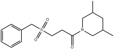 3-benzylsulfonyl-1-(3,5-dimethylpiperidin-1-yl)propan-1-one Struktur