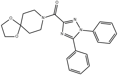 1,4-dioxa-8-azaspiro[4.5]decan-8-yl-(1,5-diphenyl-1,2,4-triazol-3-yl)methanone Struktur